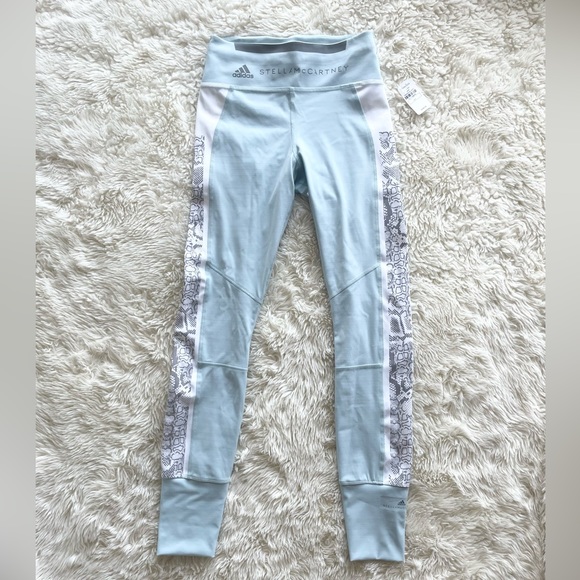 NWT Stella McCartney x Adidas Blue Snakeskin Leggings - Picture 4 of 8